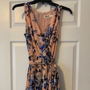 Eliza J Blush Floral Maxi Dress, Size 2